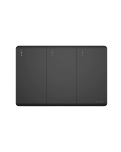 Interruptor Triple Incrustar Conmutable Black Infinity ETI267