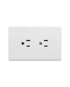 Toma Doble Incrustar White Infinity ETI260