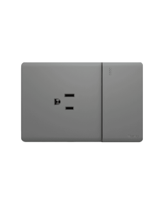 Toma+Interruptor Incrustar Silver Infinity ETI286