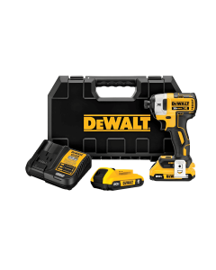 Kit De Atornillador De Impacto Inalámbrico De 1/4" (6.35 mm) 20V Max Dewalt