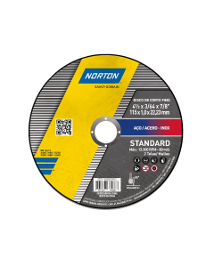 Disco Fino Standard Corte Metal 41/2"X3/64"X7/8" (1.0 mm) Norton