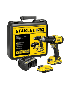 Taladro Atornillador Inalambrico 1/2" Sin Escobillas 20V 2 Baterías+Cargador+ Estuche SCD701D2K-B3