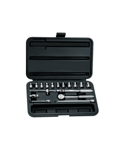 Juego de Copas/Dados 6 pts Mando 1/4" 18 Piezas Métrico Stanley 86-117