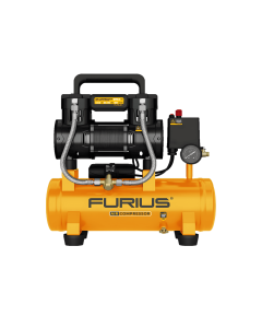 Compresor De Aire Directo Silencioso Libre De Aceite 12L-1Hp Furius Fc112s