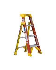 Escalera De Fibra De Vidrio 4 Peldaños  Werner Ladder L6204