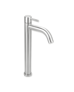 Griferia Agua Fria Lavamanos Cylinder Curvo Alto Satin MKL039