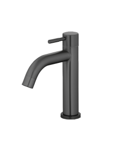 Griferia Agua Fria Lavamanos Cylinder Curvo Bajo Gungray MKL049