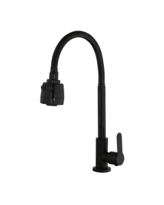 Llave Agua Fria Lavaplatos Flexy Negro Smart Grifos MKL038