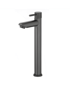 Llave Af Lavamanos Cylinder Recto Alto Gungray Smart Grifos MKL045