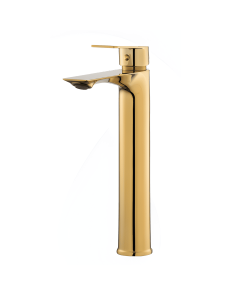 Griferia Monocontrol Lavamanos Alta Sahara Dorado MKL014