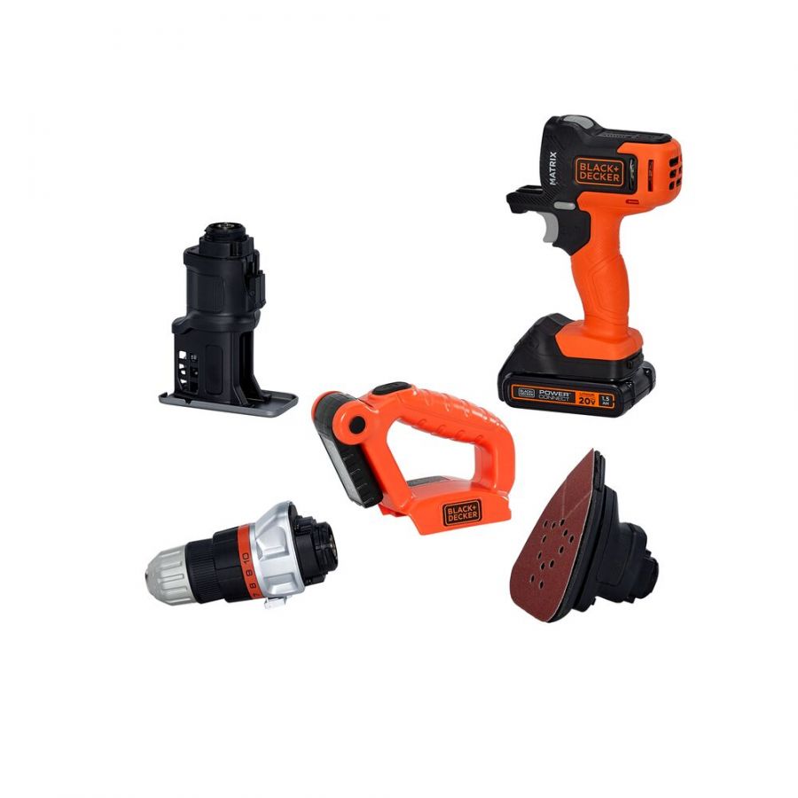 Taladro Matrix Inalámbrico 4 en 1 20v Black + Decker Mtx20k4-b3