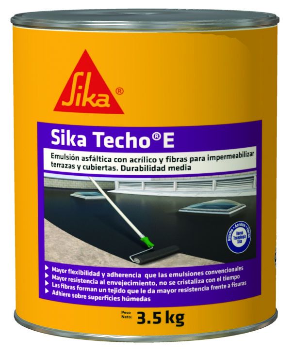 Sika Techo E Impermeabilizante Para Cubierta Y Terraza 3.5kg