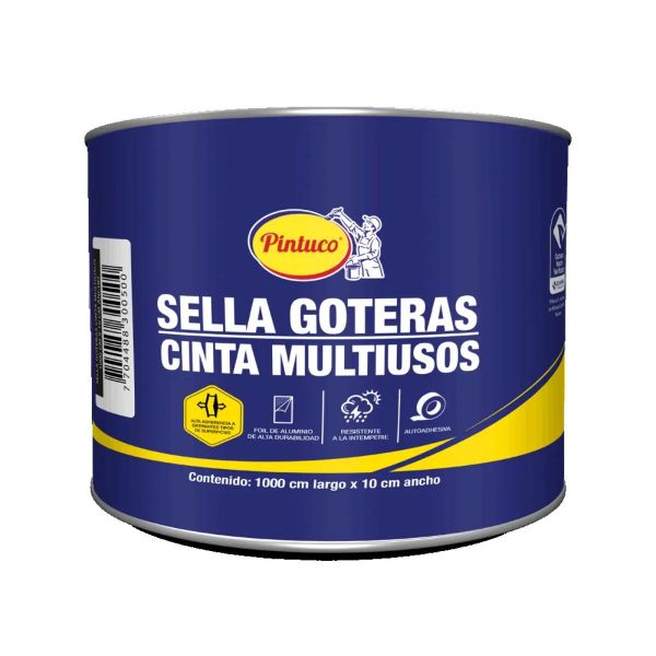 Rollo Cinta Sella Goteras Multiusos Aluminio 27293 10Cm X10M