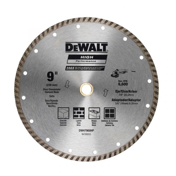 DISCO DIAMANTADO TURBO 9 DW DEWALT DW47900HP