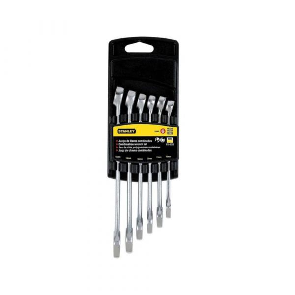 JUEGOO 6 LLAVES COMBINADA MÉTRICAS 6 PC STANLEY 85-928LA