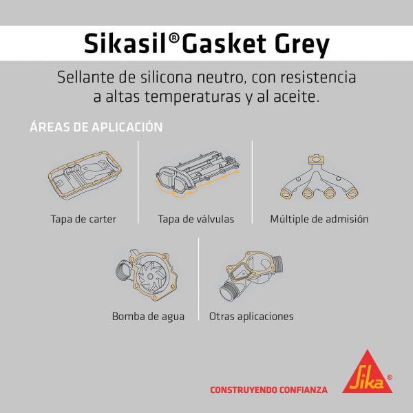 Sikasil Gasket Grey Silicona Para Las Juntas Del Motor 95Gr