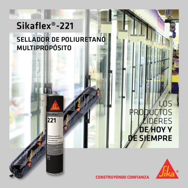 Sikaflex-221 Adhesivo De Poliuretano Multiusos Negro 300Ml