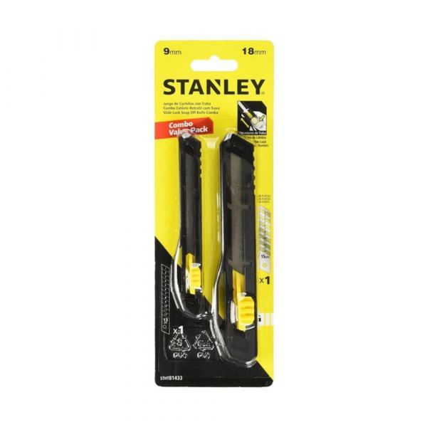 Juego De Cuchillas Snap-Off 2 Pc 9Mm-18Mm Stanley Stht81433-840