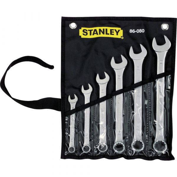 JUEGO 6 LLAVES COMBINADAS MÉTRICAS 6 PC STANLEY 86-080