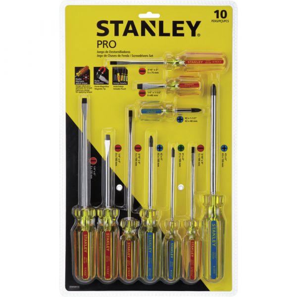 Juego Destornilladorornilladores Pro 10Pzs Stanley Stht69172