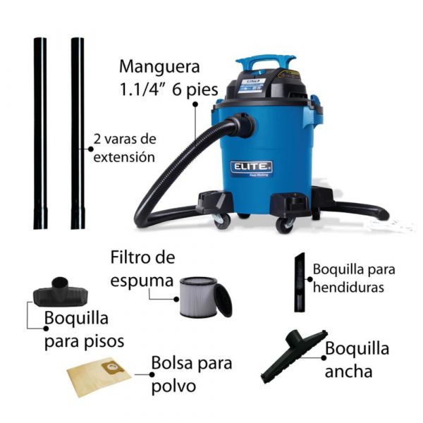 Aspiradora Eléctrica 30 Ltrs 110V Húmedo/Seco Elite Vc0640P