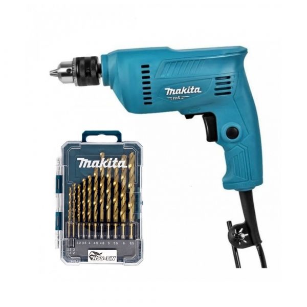 Taladro 3/8 Pulgadas Vvr+Juego De Brocas M0600X1B Makita Mt 