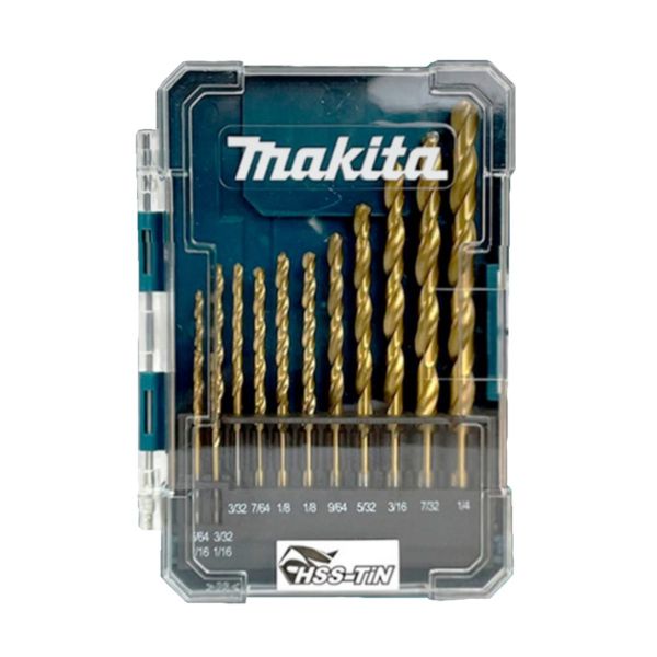 Juego De Brocas Hss-Tin 13 Piezas Set Para Metal D-72908 Makita