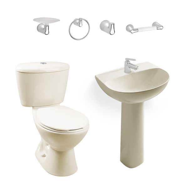 Combo Sanitario Manantial Con Pedestal Bone