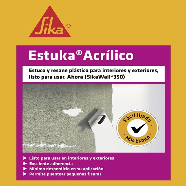 Estuka Acrilico - 1.5  Galones Estuco Plastico