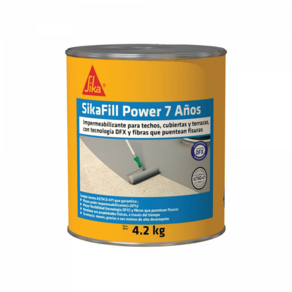 SIKAFILL POWER 7 AÑOS IMPERMEABILIZANTE PARA CUBIERTAS 4.2KG