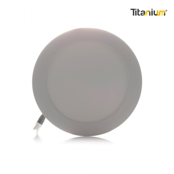 Panel Led Incrustar Redondo 12W 6 Titanium Tta05 Luz Blanca 6500K 