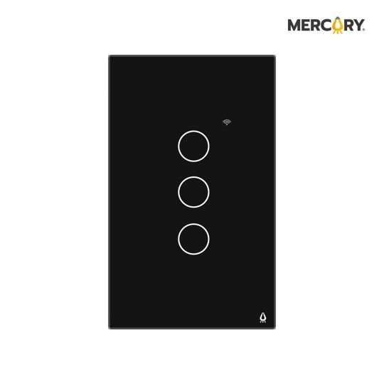 INTERRUPTOR TRIPLE SMART HOME TOUCH BLACK WIFI TIC14