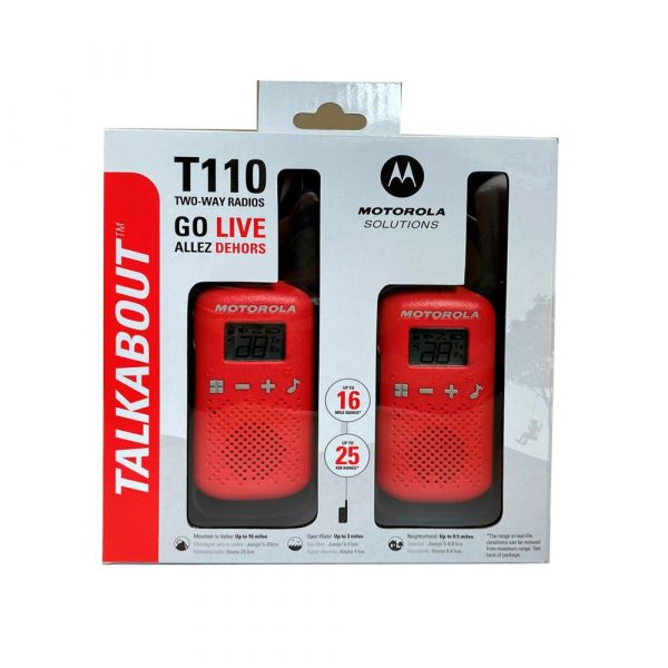 RADIO MOTOROLAx2 Und+2GANCHOS SIN PILAS/CARGADOR T110