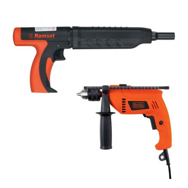 Combo Pistola de Fijación Ramset + Taladro Percutor 1/2 Black+Decker Hd555-B3