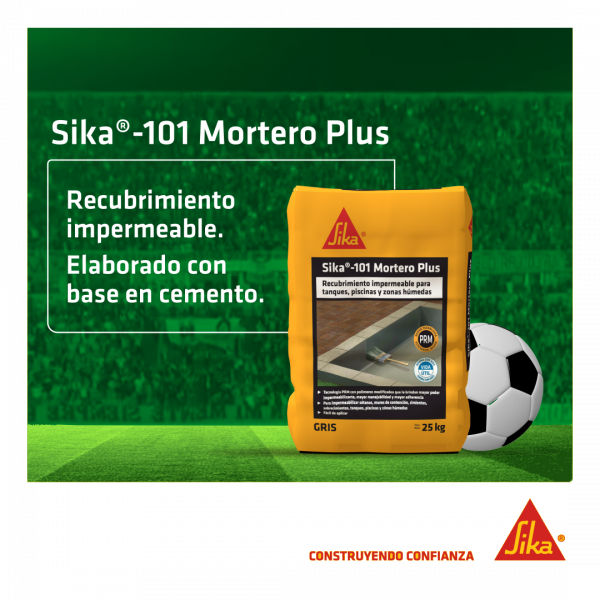 Sika-101 Mortero Plus Recubrimiento Impermeable Blanco 2Kg