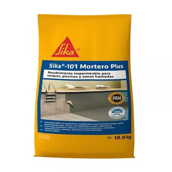 Sika-101 Mortero Plus Recubrimiento Impermeable Blanco 10Kg