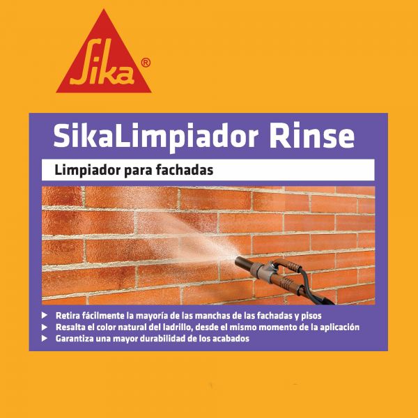 Sika Limpiador Rinse Limpiador Fachadas De Ladrillo Rojo 1L