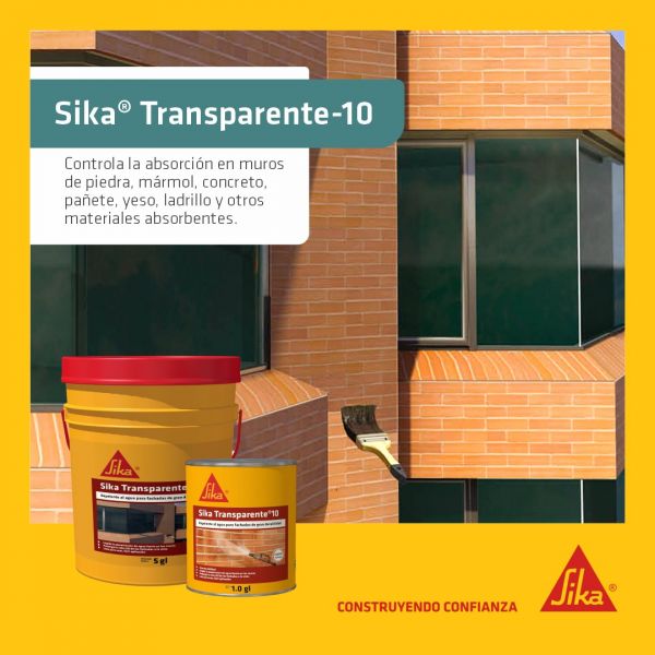 Sika Transparente -10 Repelente De Agua Para Fachada 55Gal