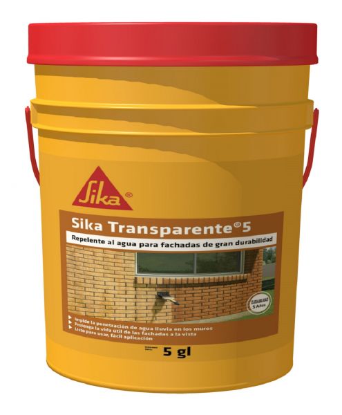 SIKA TRANSPARENTE-5 REPELENTE DE AGUA PARA FACHADAS 5GAL