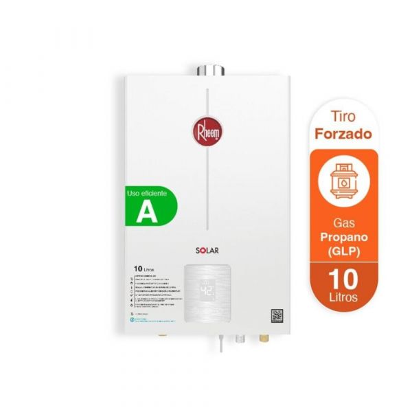 Calentador De Agua 10Lt Glp Tiro Forzado Rheem 600074670 Digital