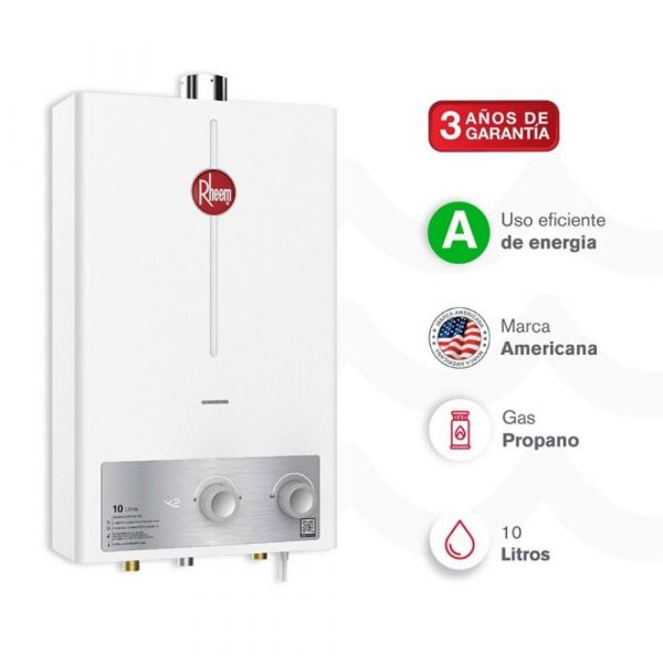 Calentador De Agua 10Lt Glp Tiro Forzado Rheem 600074723