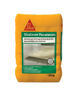 Sikaceram Porcelanato Gris Pega Enchape Cementicio De Baja Absorción En Interiores 25 kg
