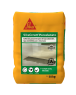Sikaceram Porcelanato Gris Pega Enchape Cementicio De Baja Absorción En Interiores 50 kg