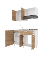 Socoda Cocina Malta Maple Setx3 120 m Meson Estufa 2g Poc.Izq 220048