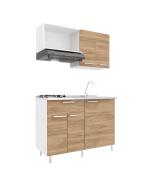 Socoda Cocina Malta Maple Set X3 Meson Estufa 2g Poc.Der 120 m 220047