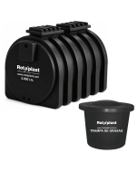 Sistema Séptico Integrado Septilisto 5000 Lmf Negro Trampa 250 L Rotoplast