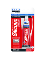 Silicona Acetica Alta Temperatura X 50 g Roja Blister Tekbond