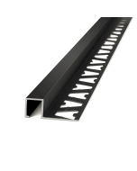 Aluminio Guardacanto Quadra 10 mm Negro Mate Atrim 1703