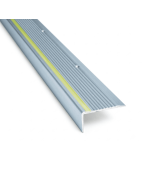 Protector Escalon Grada Aluminio Luminoso 10.5X26 mm X 2.5m Cromo Mate Atrim 3933