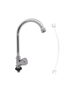 Conjunto Llave Lavamanos Sencillo Monza Cromo+desagüe Con Rebose+acople Stretto